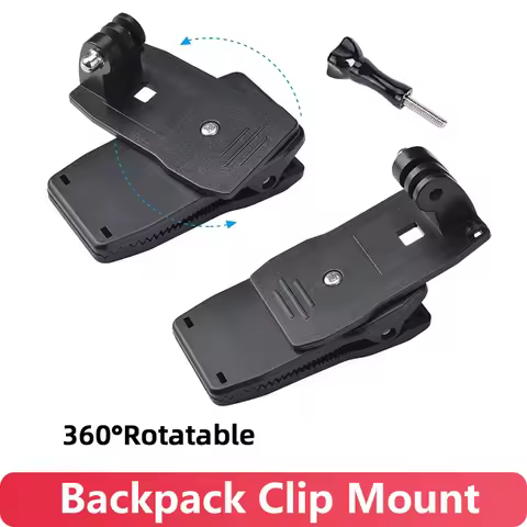 Backpack Strap Mount Clip Holder for Gopro Hero 13 12 11 10 9 8 7 Insta360 SJCAM SJ4000 AKASO DJI Os