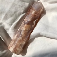 天然水晶 櫻花瑪瑙柱 少女粉櫻花瑪瑙 擺設 水晶原礦 原石