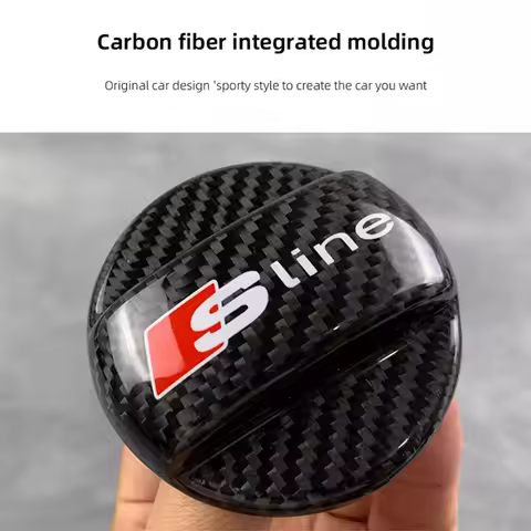 2025 Hot Carbon Fiber Car Fuel Tank Cap Trim Protection Cover For Audi Sline A3 A4 A6 A5 Q5 A1 Q7 Q3