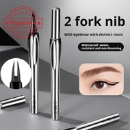 Double Row Large Toothed Double Wishbone Eyebrow Pencil Flat Durable And And Waterproof B6i4