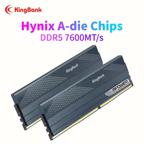 KingBank Black DDR5 Memory 32GB (16GBx2) 7600MHz CL36 High-Performance Overclocking RAM SOARBLADE KF