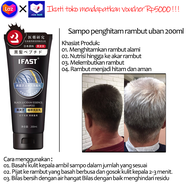 100% Original Jepang Shampo Penghitam Rambut Uban 200ml Menjadi Hitam Permanen Sampo Penghilang Uban