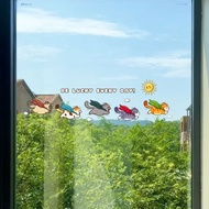 Glass sticker window sticker Lucky Cat Cartoon Cat glass Sticker window glass Door Waistline Decorat