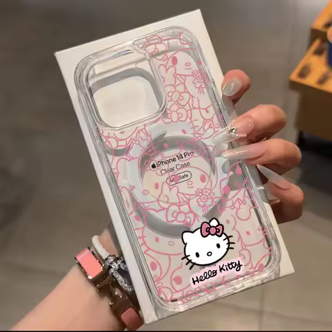 Hello Kitty Bow Magsafe Phone Case For iPhone 12 13 14 15 16 17 Pro Max Cases For iPhone 17 16 Pro T