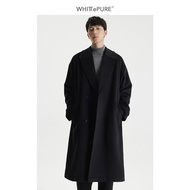 [WHITT EPURE] WP Shirakawa Lapel Woolen Woolen Long Coat Woolen Coat Men