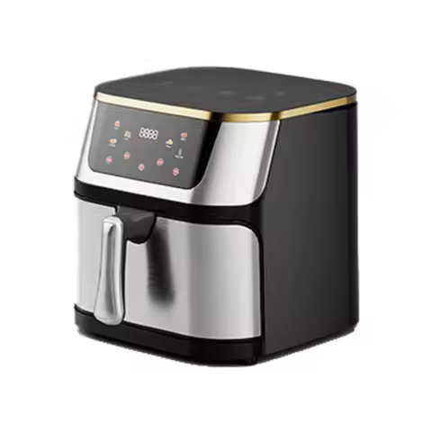 Air Fryer Visual 10L Stainless Steel Deep Frying Pan Smart Touch Screen Electric Oven Air Fryer Cook