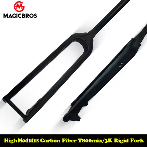 MAGICBROS Carbon MTB Rigid Fork Straight Tapered Tube MTB 29 27.5 26 Mountain Bike MTB Bicycle Carbo