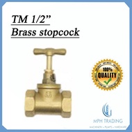 TM 1/2" High Quality Brass Stopcock