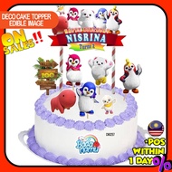 [CUSTOM NAME] Happy Birthday Cake Topper Badanamu Decoration Set Party Accessories Banner Hiasan Kek