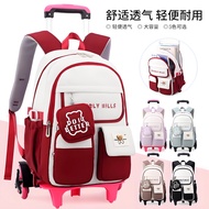 German Children's Trolley Schoolbag Elementary School Girls Junior High School Six Wheels Can Climb 
