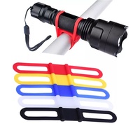 Bicycle Light Holder Multifunctional Silicone Strap For Mountain Road Bike Handlebar Fixing Belt Bike Parts