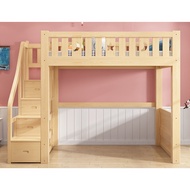 Loft Bed With Wardrobe Study Table Desk For Kids Children Stair Cabinet Wooden Loft Bed Set Katil Be