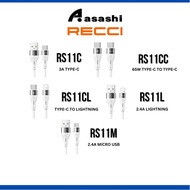 Recci 11C 3A Type-C / 11CC 65W C to C / 11CL PD20W C to L*ng / 11L 2.4A L*ng / 11M 2.4A M Silicone F