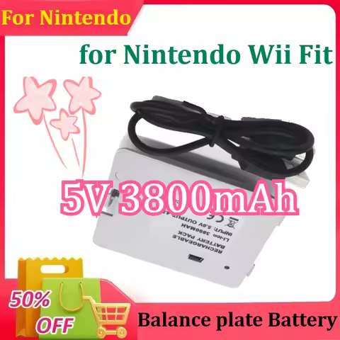 High Capacity Li-ion Rechargeable Battery Pack with USB Charging Cable for Nintendo Wii Fit Balance 
