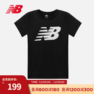 NEW BALANCE官方男款休闲简约时尚百搭圆领T恤 BK MT03919 L