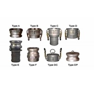 Aluminum Camlock all types A B C D E F DC DP 3/4" to 4"