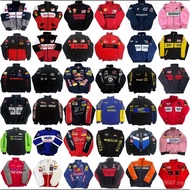 Motorcycle F1 Embroidered Retro Racing Jersey Full Red Bull F1 Jacket Baseball Jersey Cycling Jersey