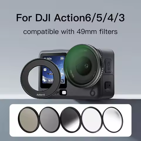 For DJI Osmo Action 6/5/4/3 Filter Holder Compatible UV/CPL/ND/Star/Black Mist/GND/Close up Filter S