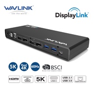 ♙Wavlink Universal Butt DisplayLink USB Hub 5K Dual 4K HDMI Display Port Output Monitor Laptop Workstation✩