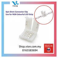 ⚡️SHOCKING SALE⚡️Solderless Clip-on 4 Pin 8mm 5050 RGB strip LED connector LED 5050 Connector Led Cl