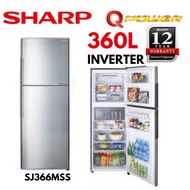 Sharp SJ366MSS 2 Door Fridge J-Tech Inverter Refrigelator 360L