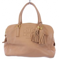 Tory Burch handbag tote bag logo leather pink