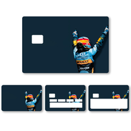 1PC F1 2025 Fernando Alonso Stickers 4pcs PVC Card Skin Stickers for Bank Card Bus Metro Card Case D
