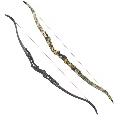 JUNXING F166 Bow 64" ILF Recurve Bow 30-60lbs Takedown 21" Bow Riser Archery Hunting Shooting