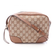 【二手】Gucci GUCCI Bree GG帆布單肩包 449413 米色/ブラウン帆布皮革單肩包 女士二手 B