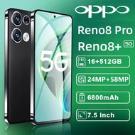 Reno8 Pro Handphone 4G/5G 12/512GB Original 7.5 inch Smartphone 5G WiFi 6800mAh Reno6/ Reno7/ Reno9 