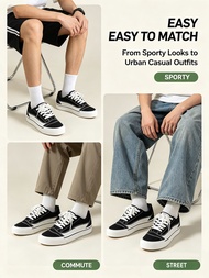 high potential spiked Mens Low-Cut Anti-Slip Sneakers Breathable Korean Casual Sports Round Toe T