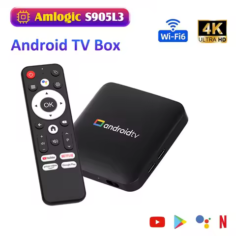 Smart TV Box H96 MAX Amlogic S905L3 Android 14 TV Box 4K Video Decording 2.4G/5G WiFi6 Voice Assista