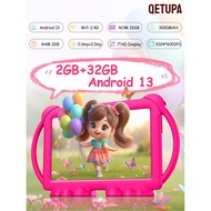 7 Inch Cartoon Android 13 Kids Tablet,A133 Quad-Core 1.6GHZ Processor,2GB RAM+32GB ROM,1024*600 IPS 
