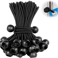 20pcs Outdoor Tent Binding With High Elasticity Rope Plastic Ball Tie Strings Trampoline Luggage Bin