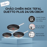 Tefal Duetto Plus premium stainless steel frying pan 24cm 26cm 28cm - 24 Months