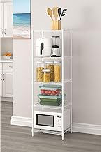 5-Tier Wire Shelving, 55"H x 17.7"L x 13.8"W Storage Shelves Metal Shelving Units, Adjustable Garage