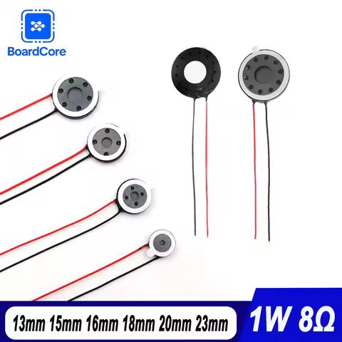 5PCS/lot 8 Ohm 1W Round Speaker 13mm 15mm 16mm 18mm 20mm 23mm 1Watt Loudspeaker Audio for Tablet DIY