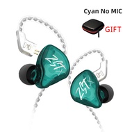 KZ ZST X 1BA + 1DD HYBRID UnitหูฟังแบบIn-earเบสHIFIกีฬาDJหูฟังชุดหูฟังSilver-PlatedหูฟังสายเคเบิลKZ