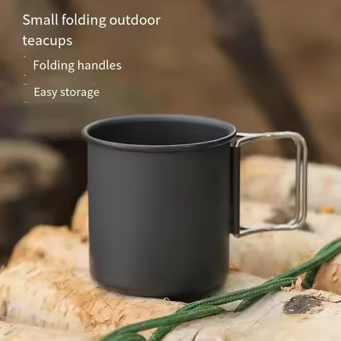 Hot 300ML Camping Mug Aluminium Alloy Folding Cup Hike Mug Ultra-Light Camping Travel Water Cup Outd