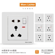 Type 86 large Africa 16A five-hole co 86 Type South Africa 16A five-hole socket Concealed Power Supp