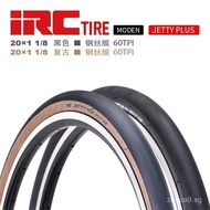IRC Bicycle Inner and Outer Tubes20*1-1/8Vintage Yellow Edge Folding Bike Tire JETTY Small wheel dia