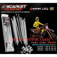 SPOKES SPOKES SET CRF150 9X180/190 9X185/190 BLACK SCARLET RACING