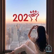 Taiwan Shining Hair+2026 Gesture 666 Cute New Year Stickers Dan Decoration Women's Clothing Store Se