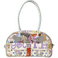 Korean youthbath x Oliwa Joint y2k Light Asian Style Printed Wings Boston Bag