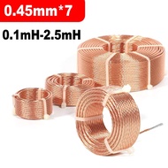 0.45mm*7-strand 0.1mH-2.5mh Multi-strand hollow inductor pure copper coil 4N oxygen-free copper high