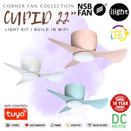 NSB FAN CUPID 22 INCHES 3C LED MINI CORNER FAN DC MOTOR 3 BLADE R/F 6 SPEED REMOTE CONTROL BUILD IN 