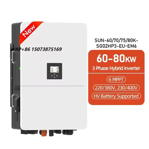 Deye SUN-80K-SG02HP3-EU-EM6 Hybrid Inverter Deye 60KW 75KW 80KW 3-Phase Solar Energy Inverter with H