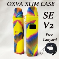 Oxva Xlim V2 Case and Oxva Xlim Se Case Color Silicone Cover Complimentary Black Nylon Lace Xlim Lanyard