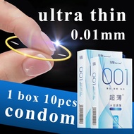 10pcs/box super thin trust durex  0.01mm ultra thin condom for men sex contraceptive pills with ring