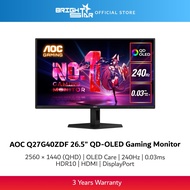 AOC Q27G40ZDF 26.5" QD-OLED Gaming Monitor - 240Hz/1440p/0.03ms